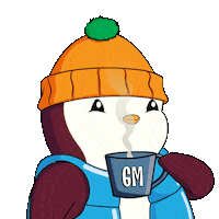 Good Morning Coffee Sticker by Pudgy Penguins