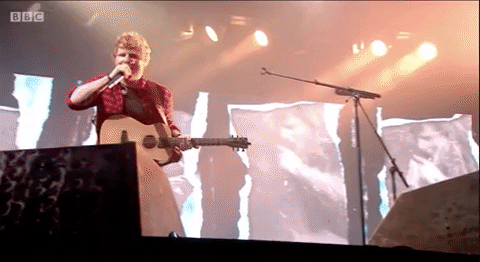 ed sheeran GIF by Glastonbury Festival 2017