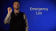 sign language emergency list GIF by Sign with Robert
