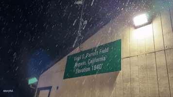 Snow Falls on California's Wine Country