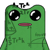 Frog Calculating Sticker by fwogs