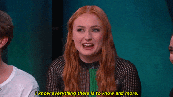 sophie turner i know everything GIF by Team Coco