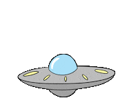 Flying Saucer Space Sticker by Tiffany Cooper