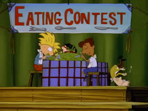eating contest nicksplat GIF