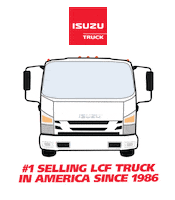 Number One America Sticker by Isuzu Truck