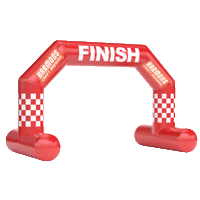 Finish Line Running Sticker by Harmon's Non-Alc Craft Beer