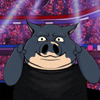 Nikepignet reaction mood crypto pig GIF