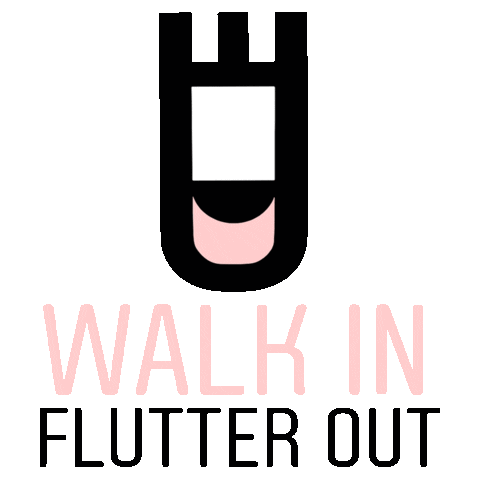 flutterbeautyboutique pink beauty white black Sticker