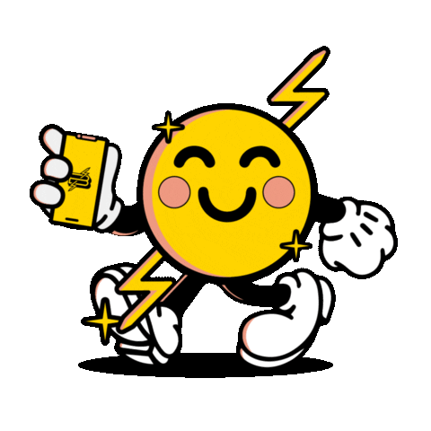 BuzzCutt giphyupload happy phone character Sticker