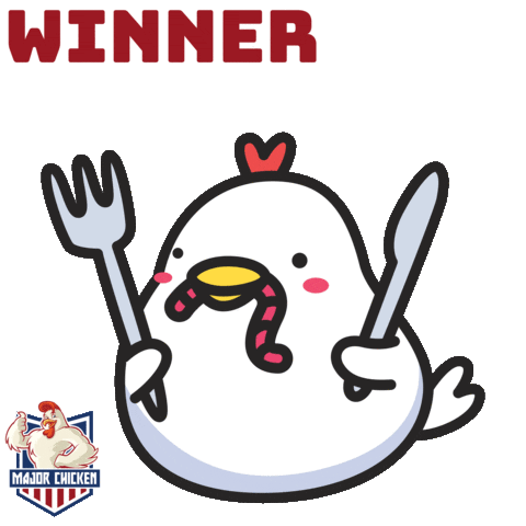 MajorChickenOfficial chicken fried chicken winner winner chicken dinner major chicken Sticker