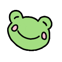 coffeebooy happy kawaii frog froggy Sticker
