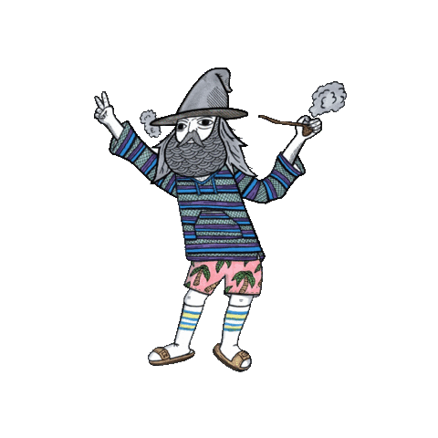 MichaelCHsiung old prospector old hippie old prospector hippie hippie prospector Sticker