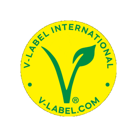 vlabel giphygifmaker vegan vlabel vegan logo Sticker
