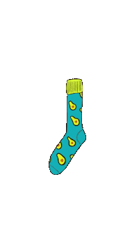 Liminamioka blue green avocado socks Sticker