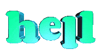 text wordart hell Sticker