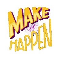 Simkone lettering go positive make Sticker