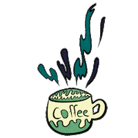 happy coffee Sticker by enilatak