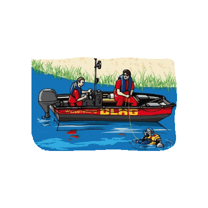 Kats Hochwasser Sticker by DLRG Bünde