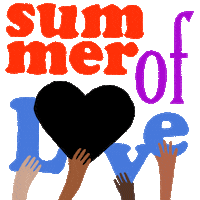 Black Lives Matter Love Sticker by INTO ACTION