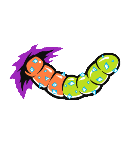 Gummy Worms Candy Sticker by Rotten