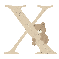 Alphabet X Sticker by fuwakuma.yuco