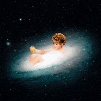 Taudalpoi art retro space woman GIF