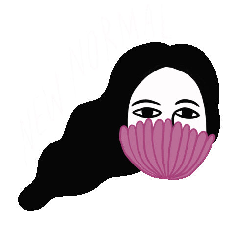 New Normal Flower Sticker by DRAWMAMA
