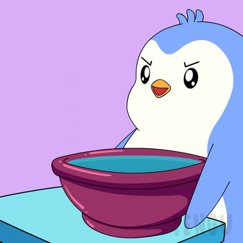 Refreshing Wake Up GIF by Pudgy Penguins