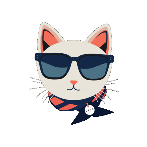 irisvisualgroup giphygifmaker cat fashion cool Sticker