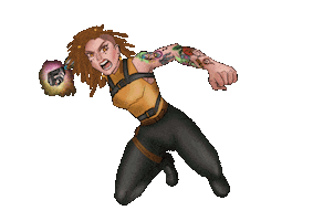 Velaviee fight girl jump energy Sticker