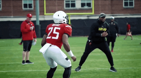 jumping college football GIF by Maryland Terrapins