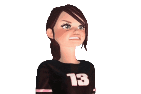 Angry Girl Sticker