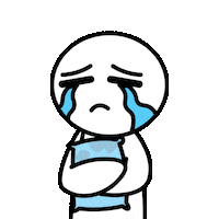 Sad Cry Sticker