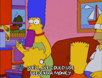 marge simpson money GIF
