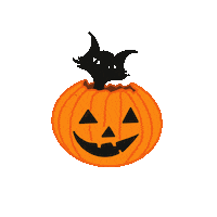 Cat Halloween Sticker by KathieKreativ