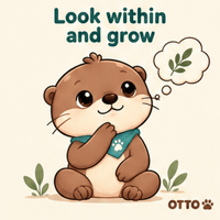 Look Within Inner Peace GIF by Otto the Otter by GleeSpace