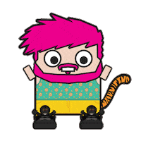 happy hair Sticker by Miniminou