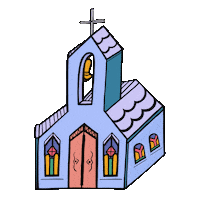 Church Ringing Sticker by JellaCreative