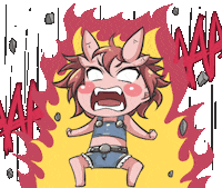 Angry Monster Girl Sticker by Jin