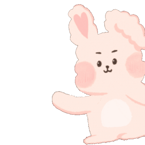 Mandymami giphyupload hello hi rabbit Sticker