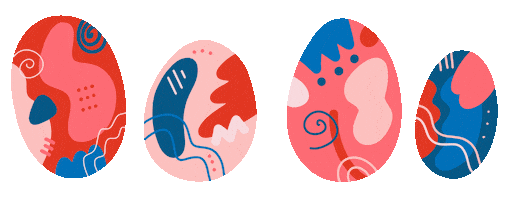 Easter Eggs Color Sticker by PokaDesign