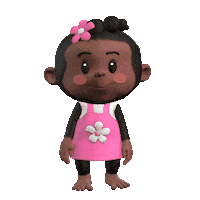 Macakitos happy fun girl animal Sticker