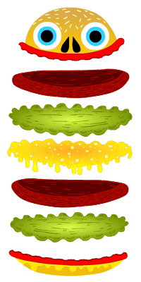 Burger Eating Sticker