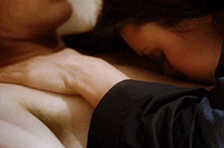 woman about to go down on partner