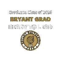 Bryant Bulldogs Graduation Sticker by Bryant Graduate Programs