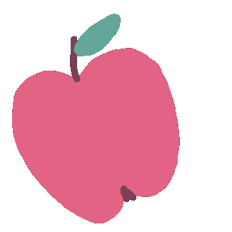 Apple Fruit Sticker by Sara Maese