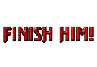 mortal kombat finish Sticker