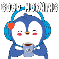 Good Morning Coffee Sticker by Pudgy Penguins