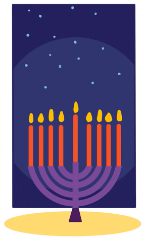 Happy Holidays Candles GIF by Noam Sussman