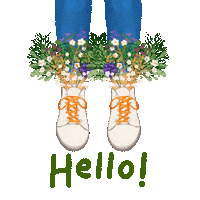 Flower Hello Sticker